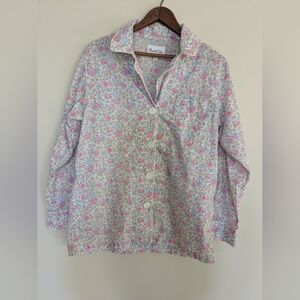Elizabeth Cotton Pajama Top Tana Lawn Liberty of London Felicité Pink
